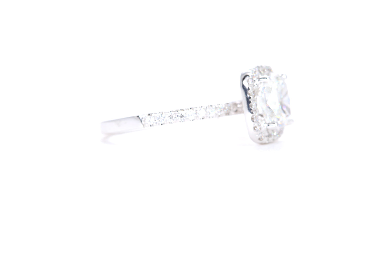 Cushion Halo Diamond Ring
