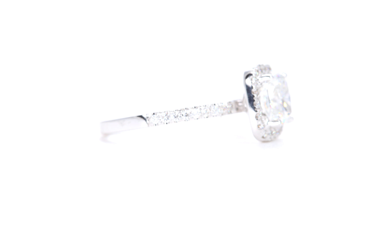Cushion Halo Diamond Ring