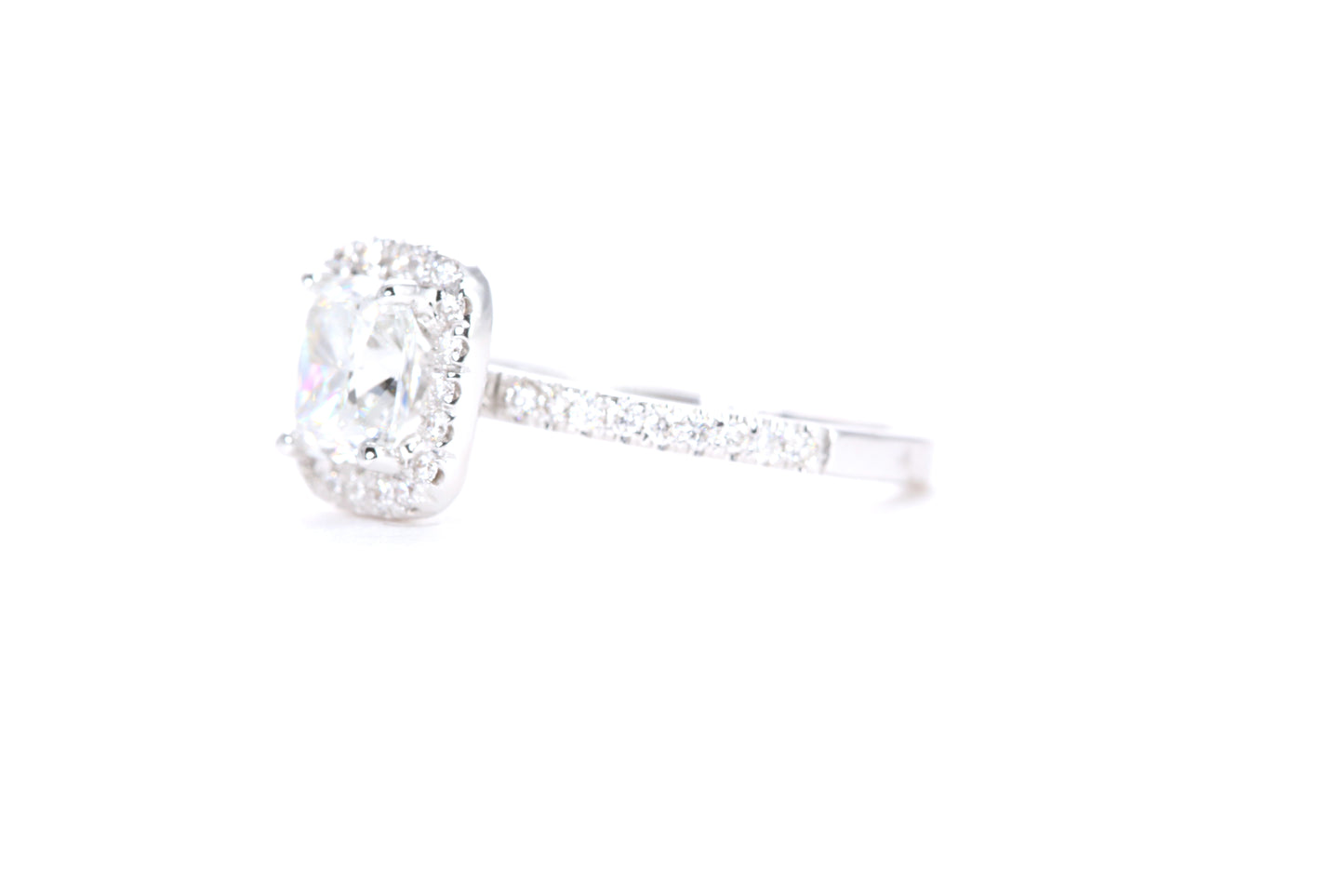 Cushion Halo Diamond Ring