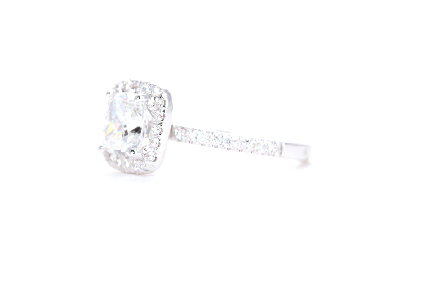 Cushion Halo Diamond Ring