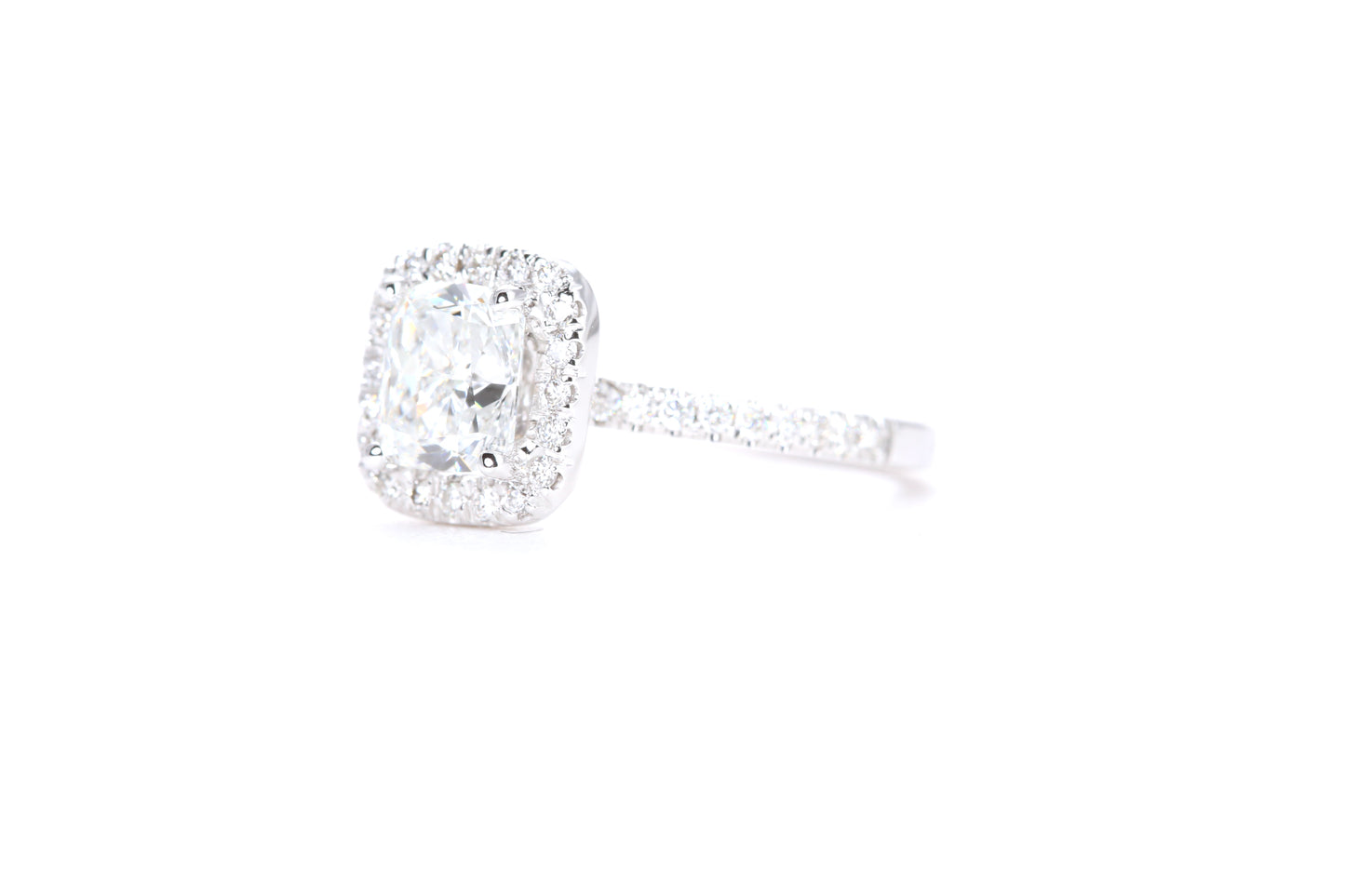 Cushion Halo Diamond Ring