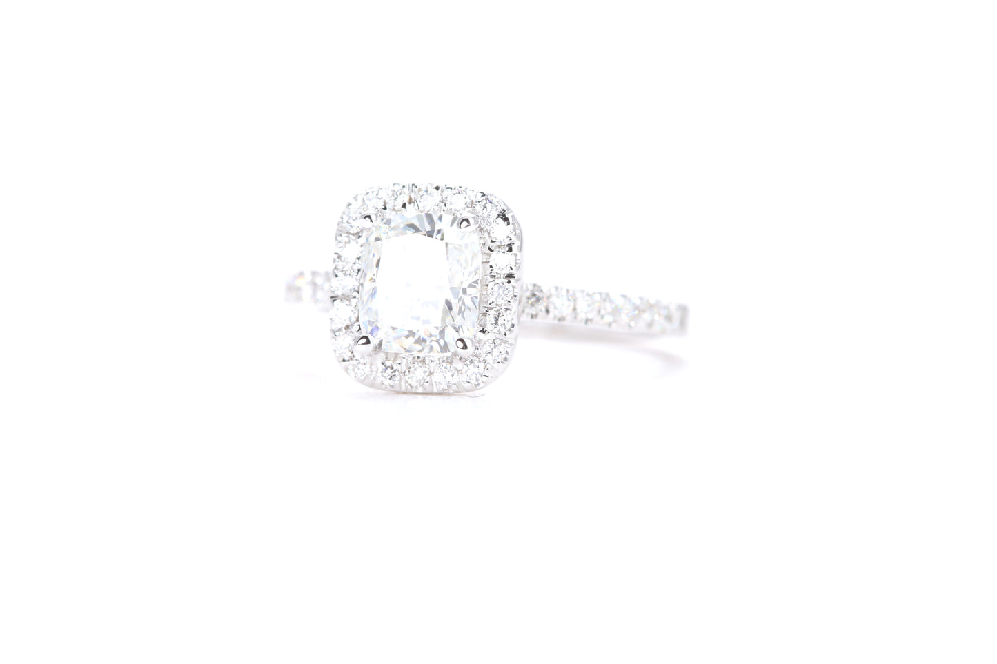 Cushion Halo Diamond Ring