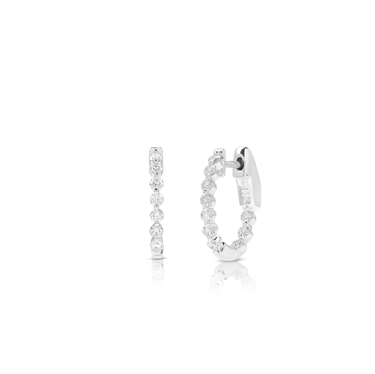 PREMIER SMALL OVAL SHARED SINGLE PRONG HOOPS