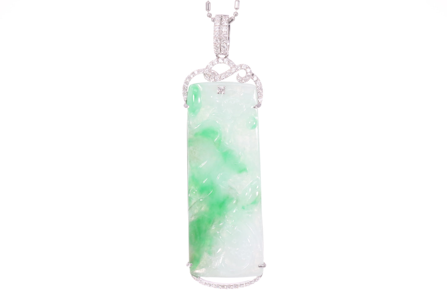 Jadeite Lotus Pendant