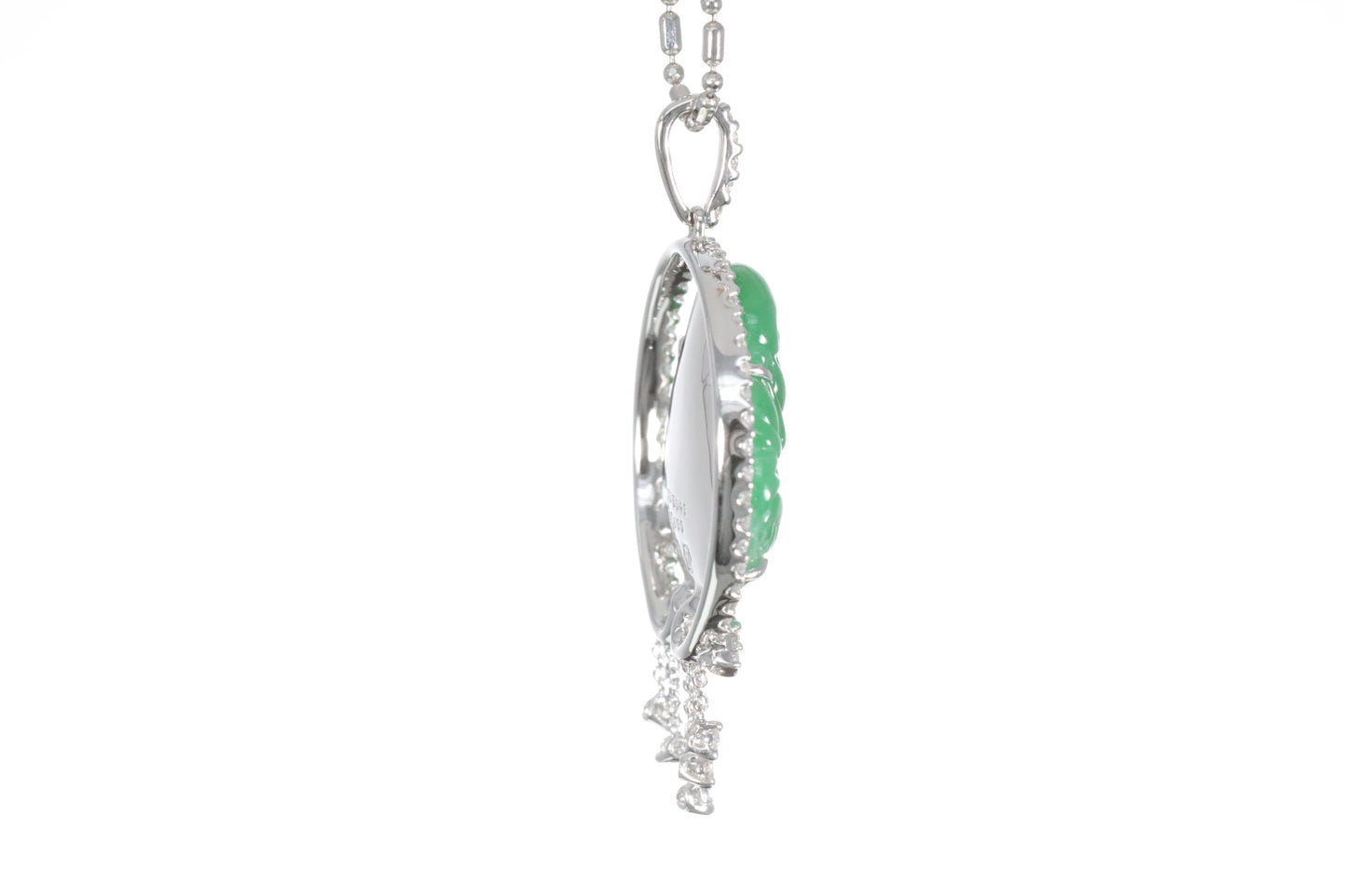 Jadeite Buddha with a Diamond Halo
