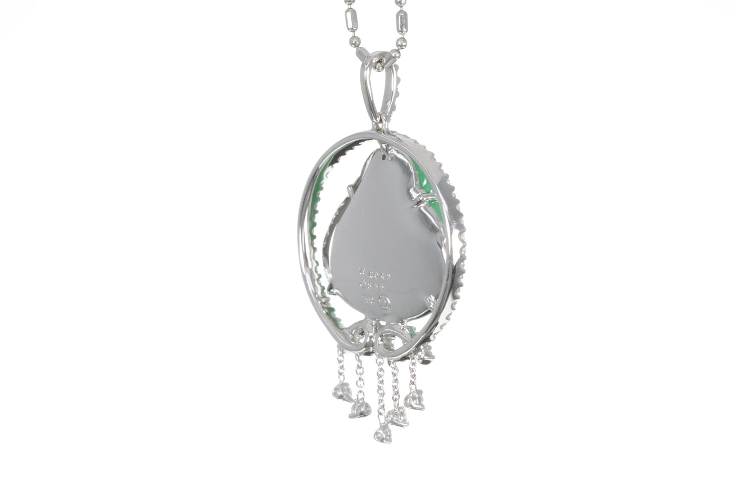 Jadeite Buddha with a Diamond Halo