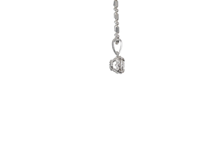 Solitaire Diamond Pendant with Diamond Cut Bezel