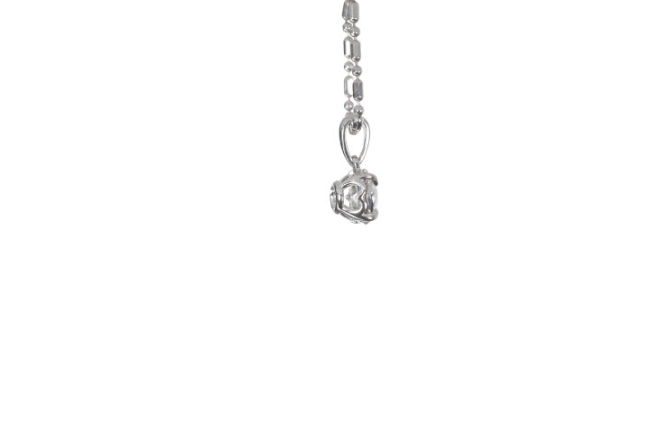 Solitaire Diamond Pendant with Diamond Cut Bezel