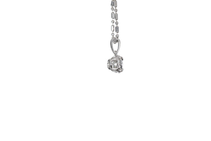 Solitaire Diamond Pendant with Diamond Cut Bezel
