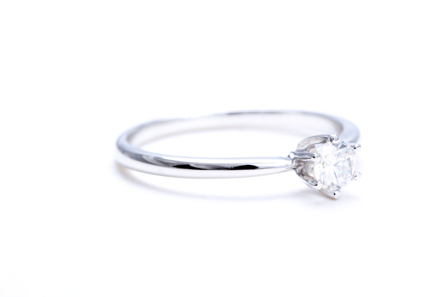 1/4 Carat Solitaire Engagement Ring 18K White Gold