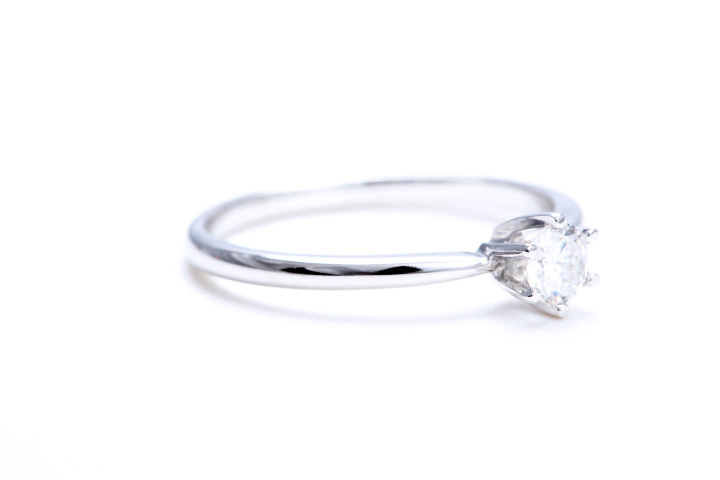 1/4 Carat Solitaire Engagement Ring 18K White Gold