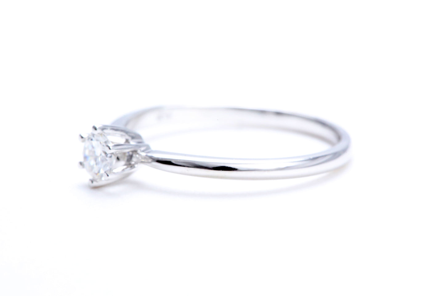1/4 Carat Solitaire Engagement Ring 18K White Gold