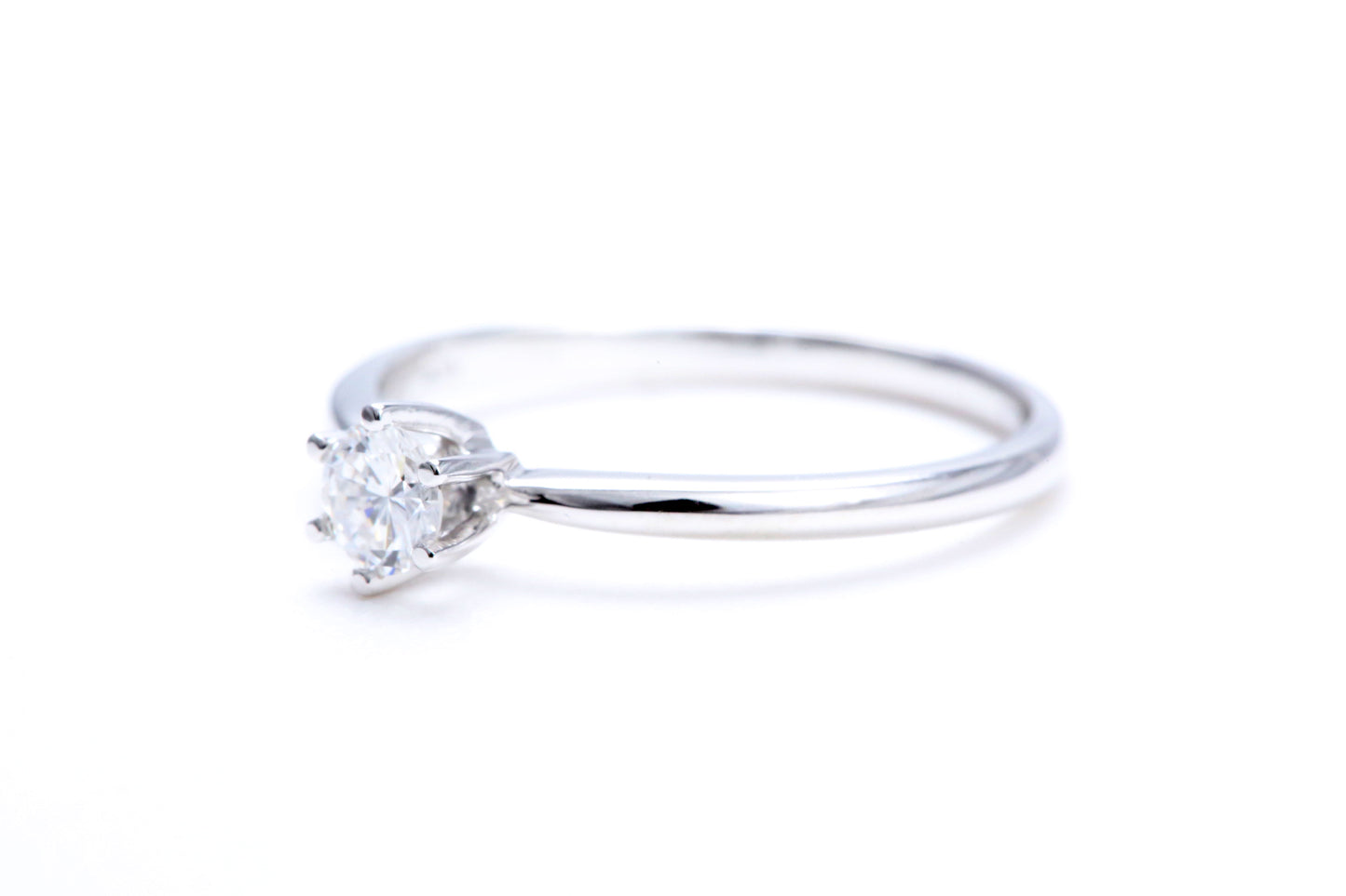 1/4 Carat Solitaire Engagement Ring 18K White Gold