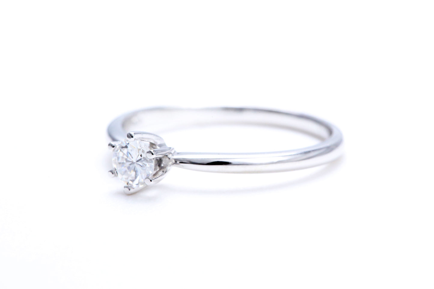 1/4 Carat Solitaire Engagement Ring 18K White Gold