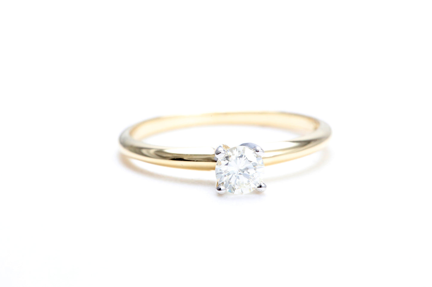 1/4 Carat Solitaire Engagement Ring in 14K Yellow Gold