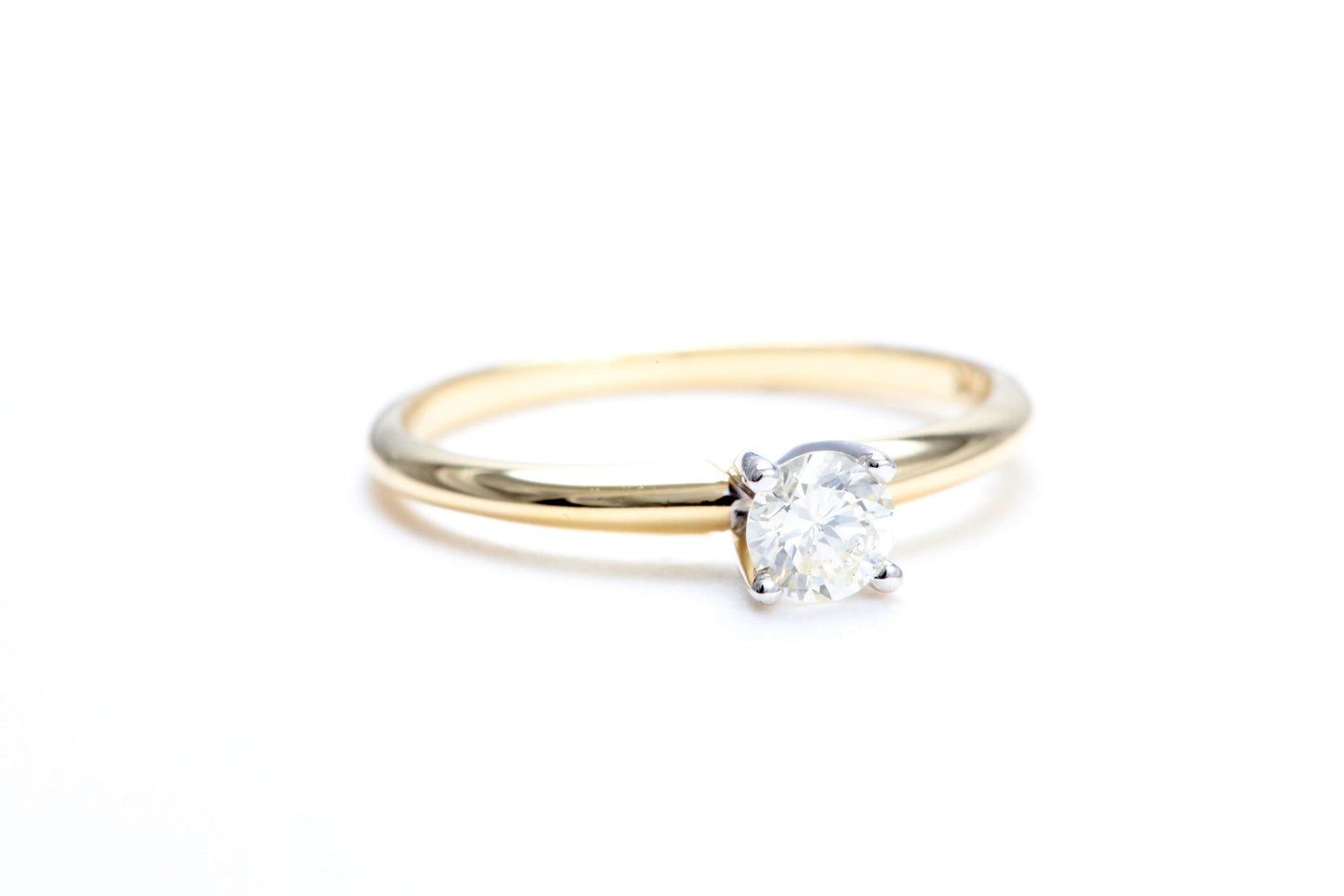 1/4 Carat Solitaire Engagement Ring in 14K Yellow Gold