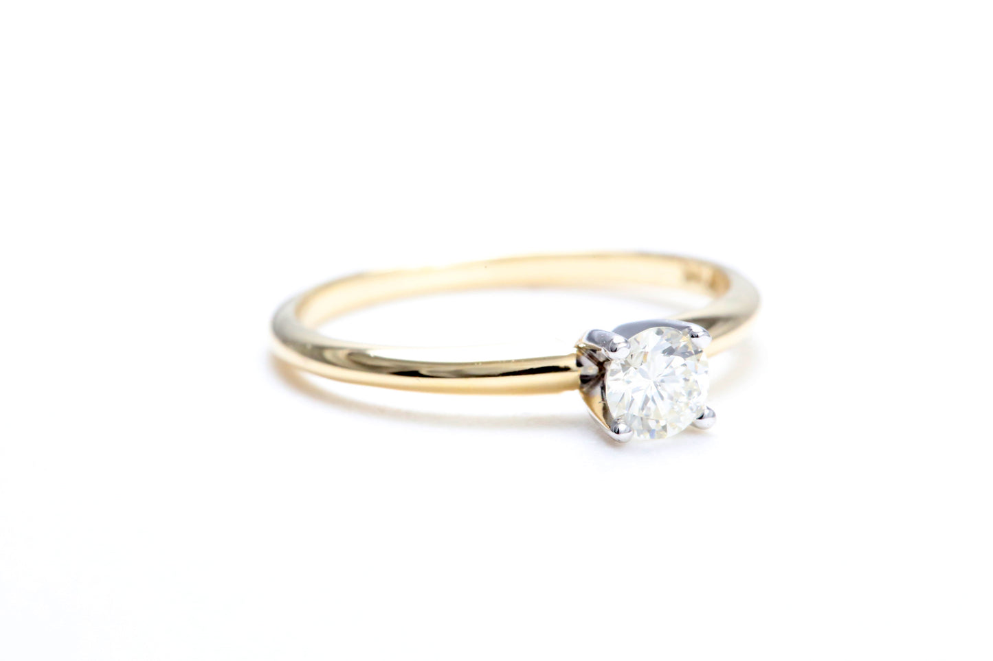 1/4 Carat Solitaire Engagement Ring in 14K Yellow Gold