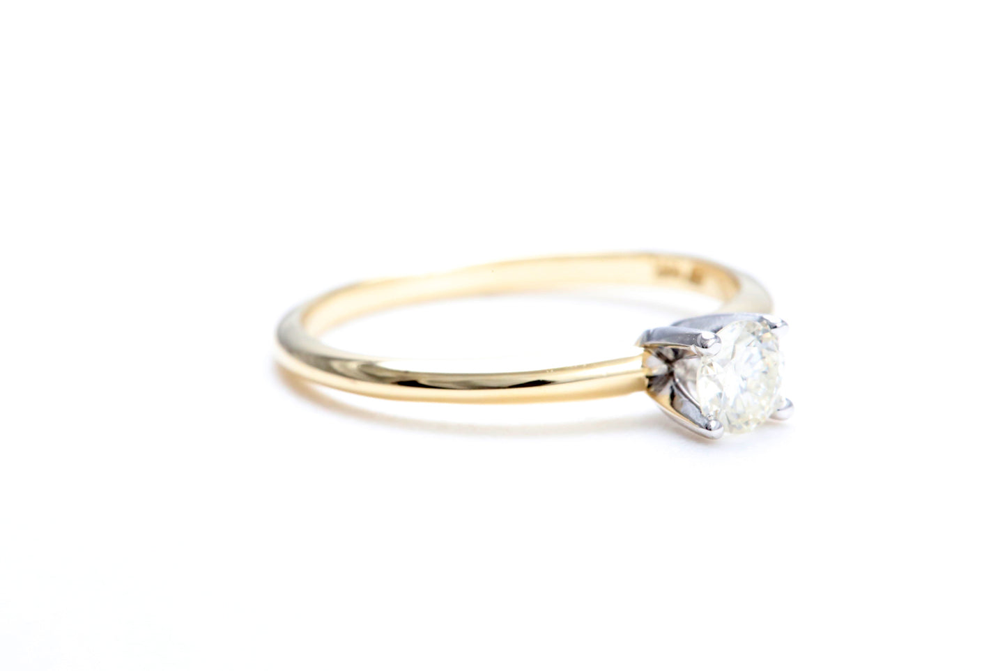 1/4 Carat Solitaire Engagement Ring in 14K Yellow Gold