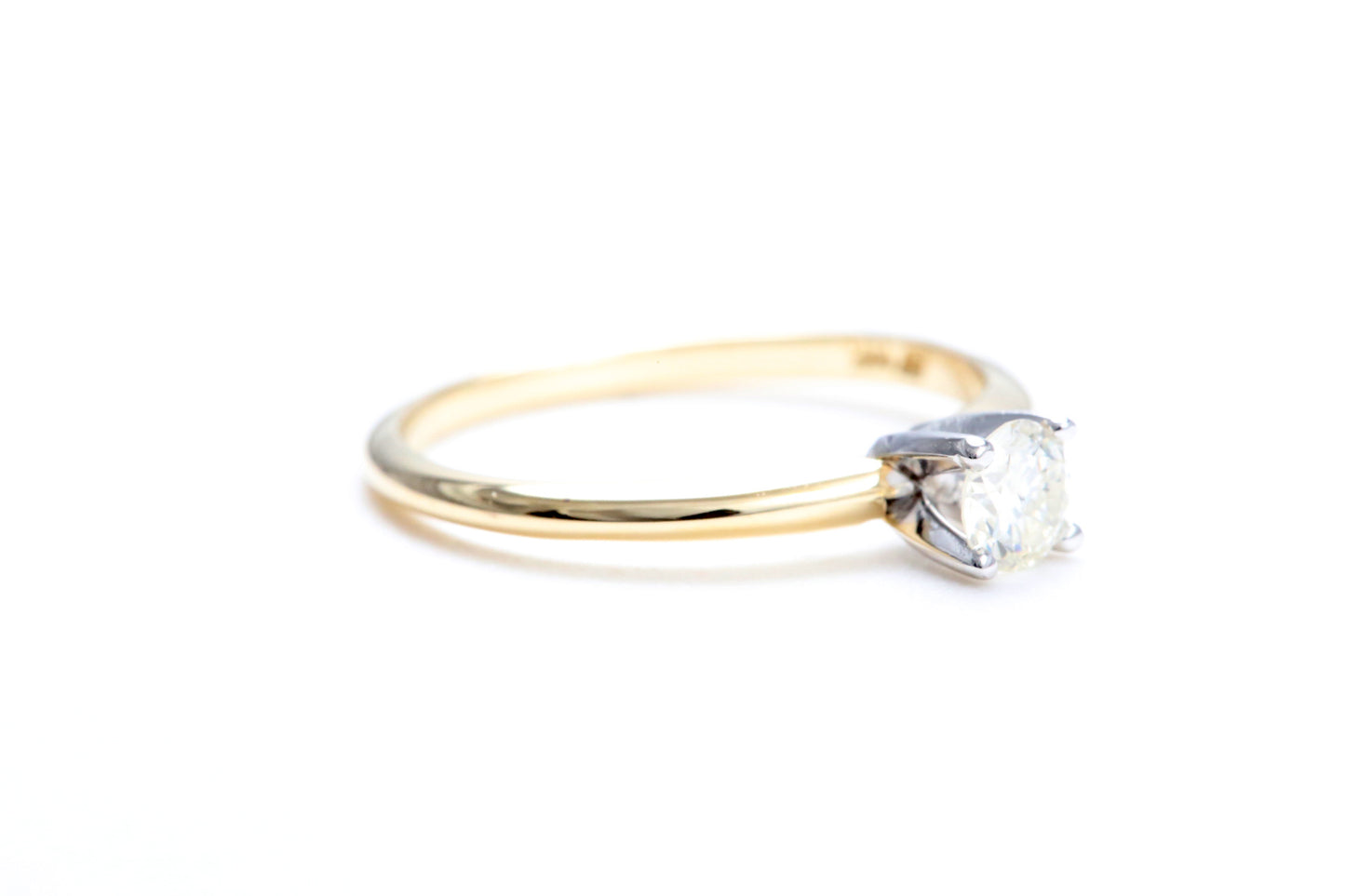 1/4 Carat Solitaire Engagement Ring in 14K Yellow Gold