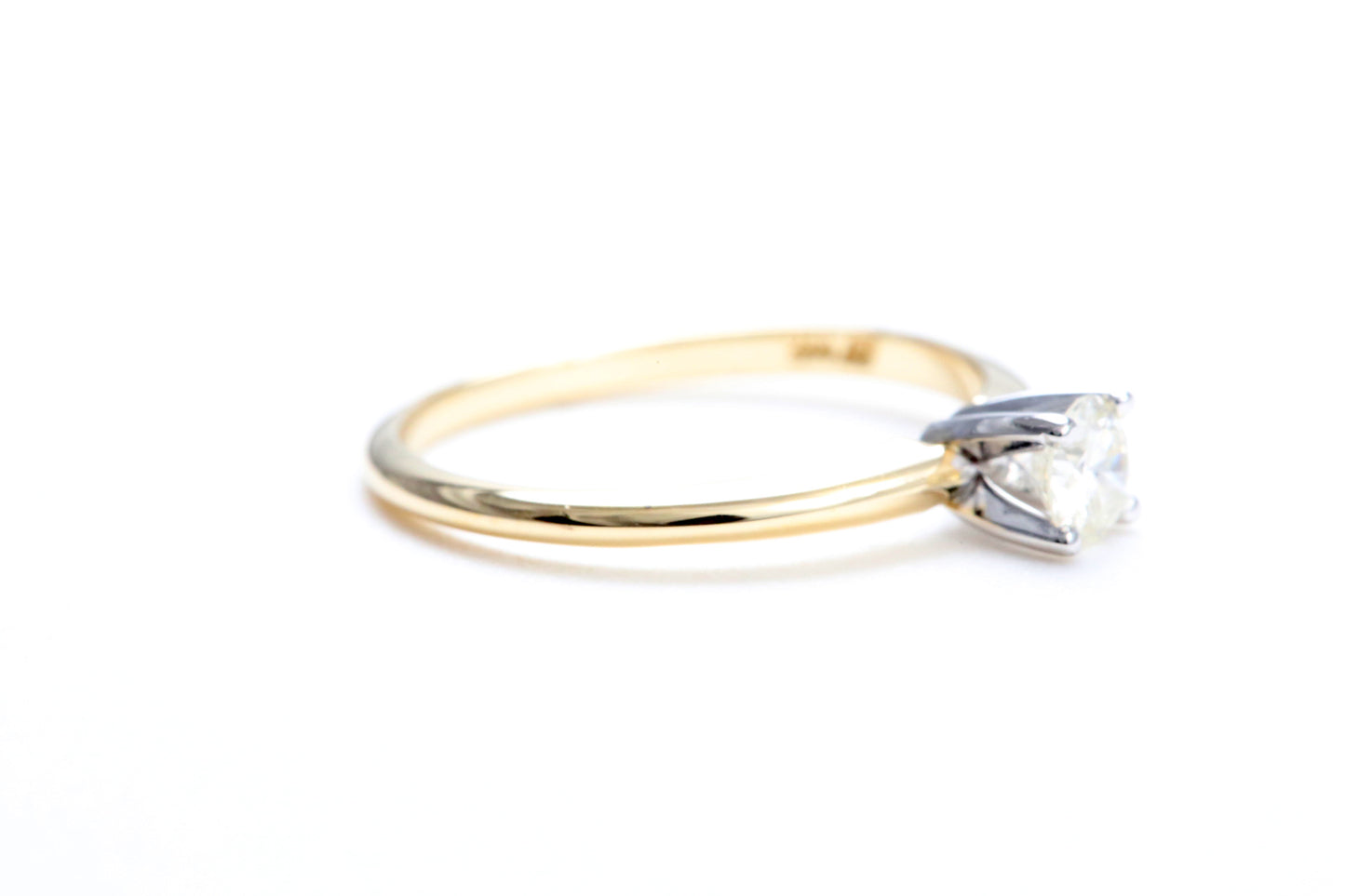 1/4 Carat Solitaire Engagement Ring in 14K Yellow Gold