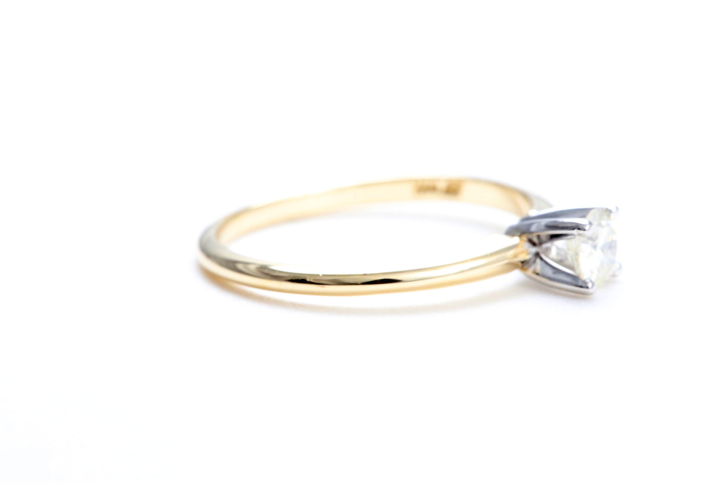 1/4 Carat Solitaire Engagement Ring in 14K Yellow Gold
