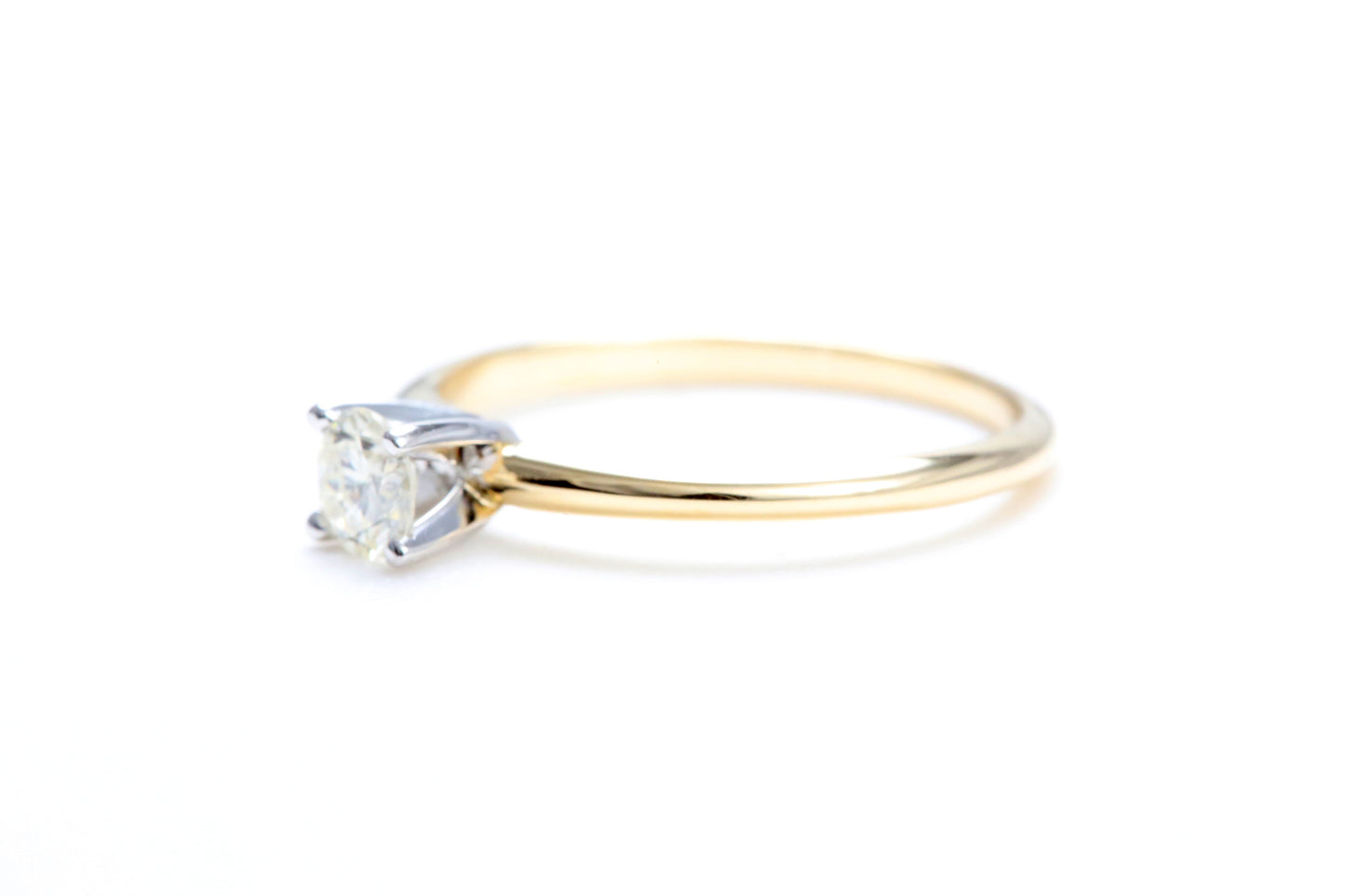 1/4 Carat Solitaire Engagement Ring in 14K Yellow Gold