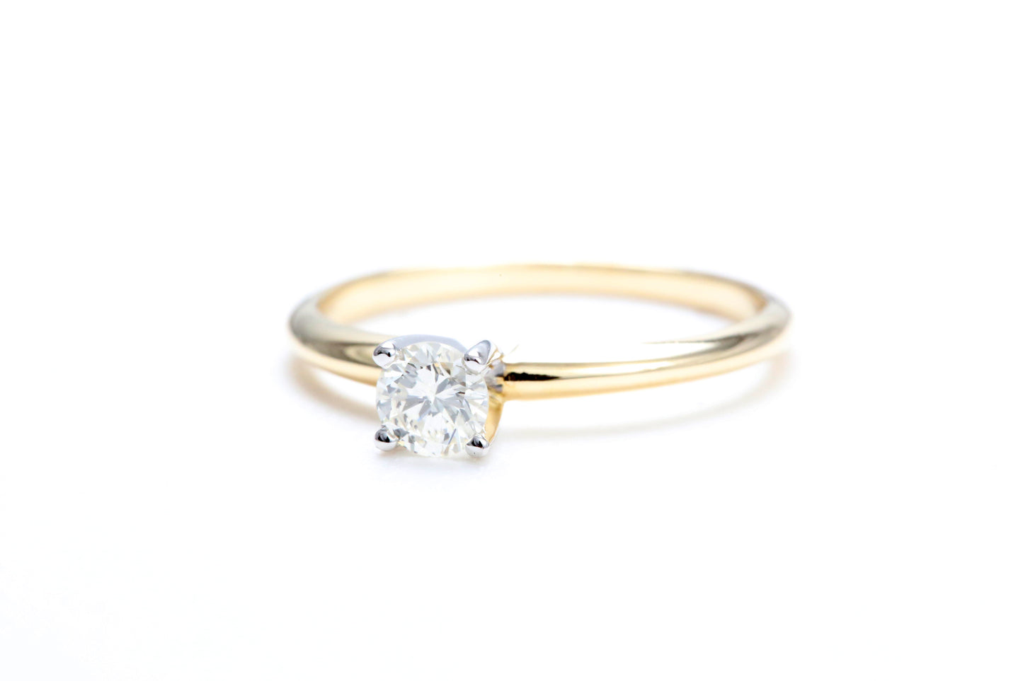 1/4 Carat Solitaire Engagement Ring in 14K Yellow Gold