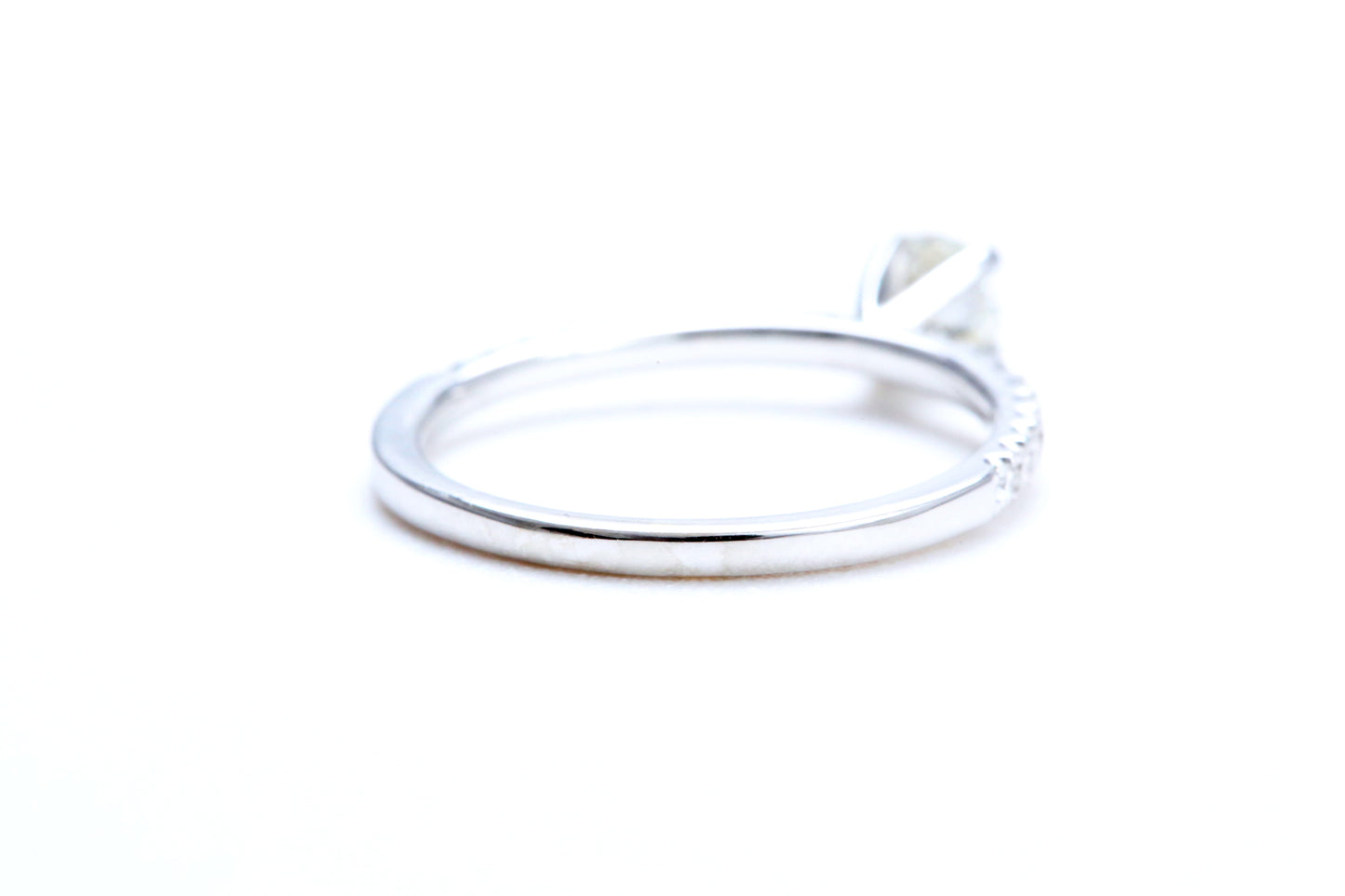 1/3 Carat Center Micro Pavé Diamond Engagement Ring