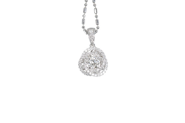 Medium Diamond Love Knot Pendant