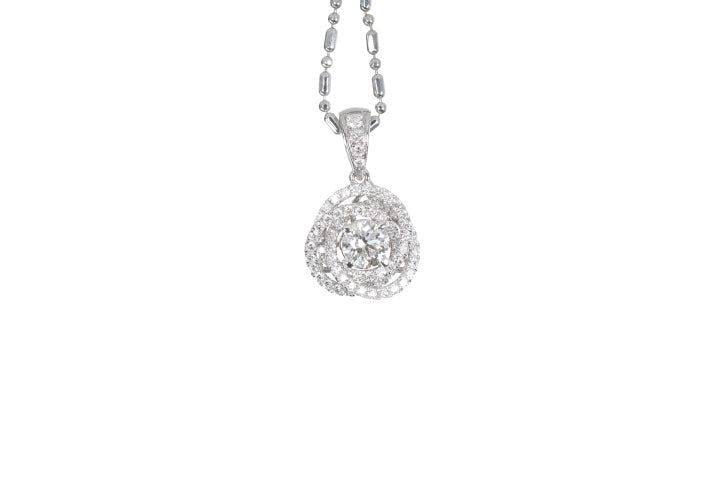Medium Diamond Love Knot Pendant