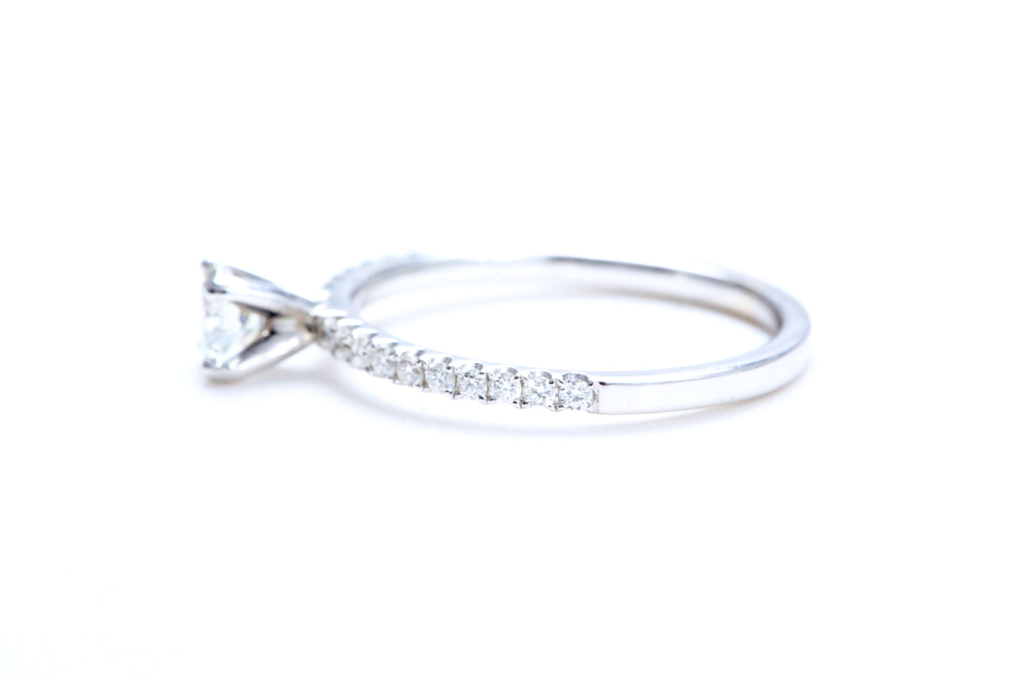 1/3 Carat Center Micro Pavé Diamond Engagement Ring