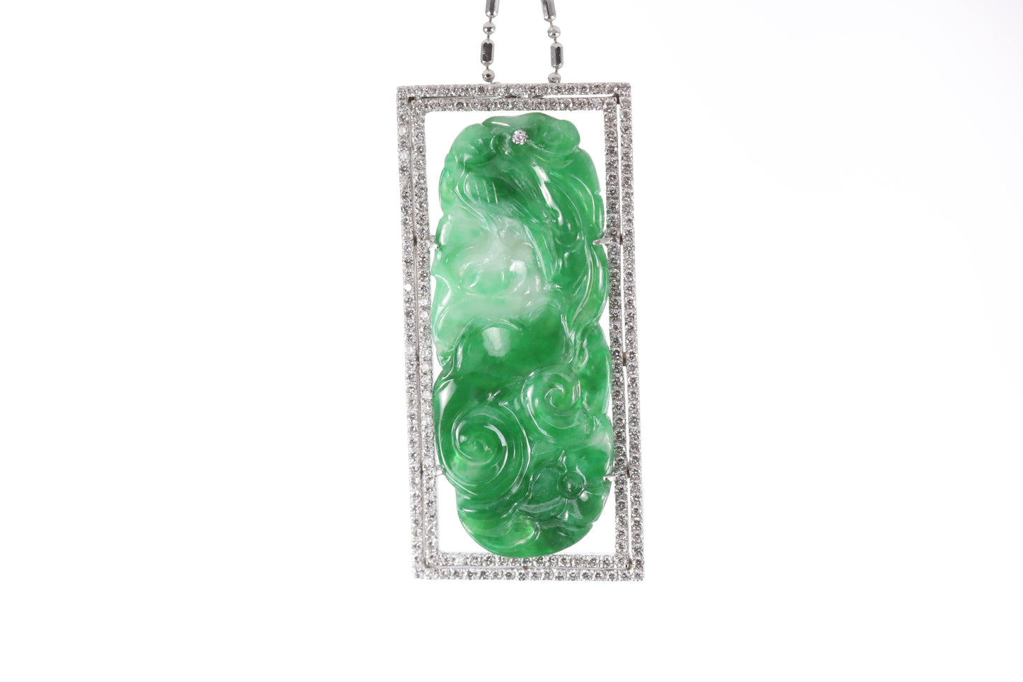 Jadeite Floral Garden Pendant