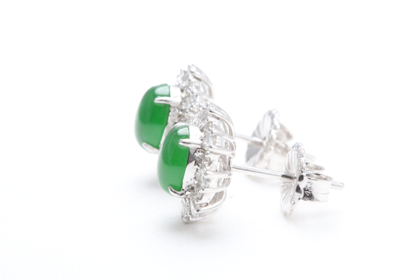 Jadeite and Diamond Earrings