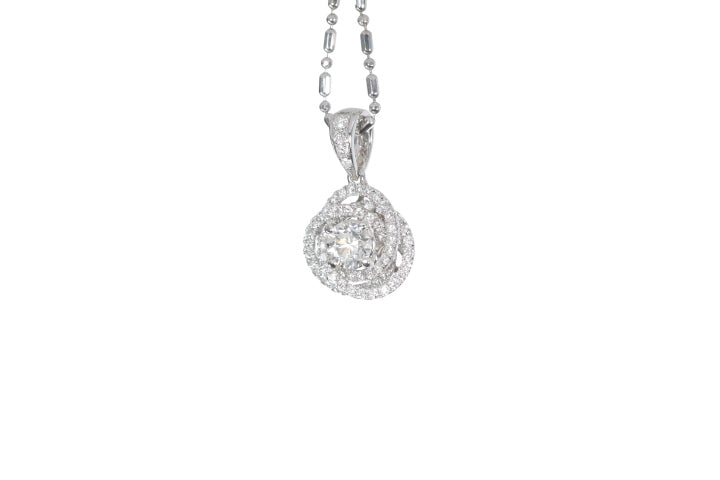 Medium Diamond Love Knot Pendant