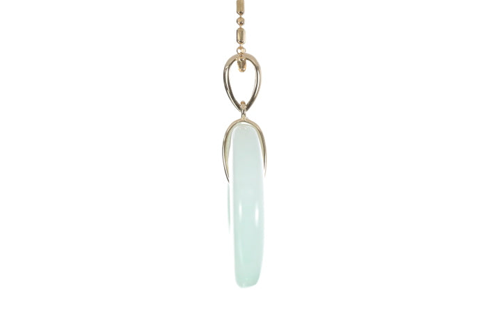 Jadeite Bi Pendant set in 18K yellow gold