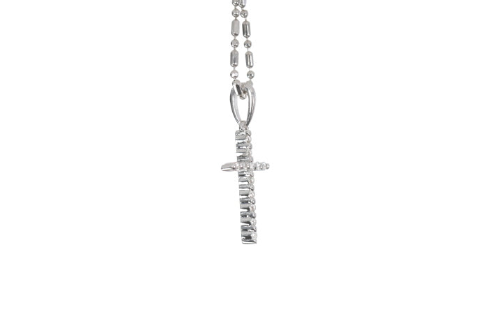 Small Floating Diamond Cross Pendant