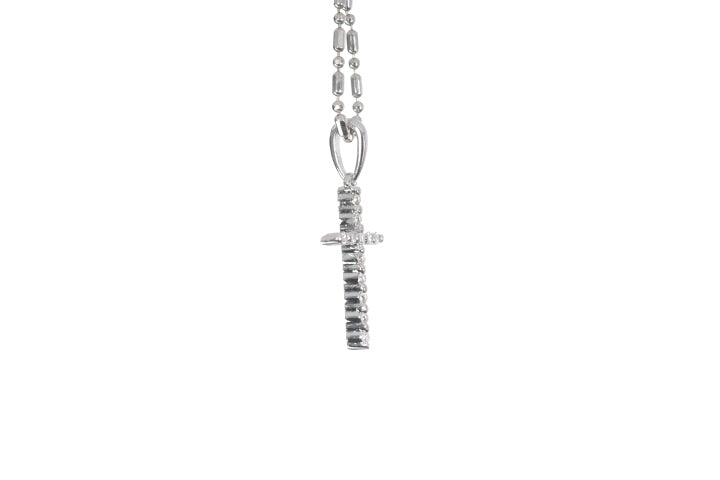 Small Floating Diamond Cross Pendant