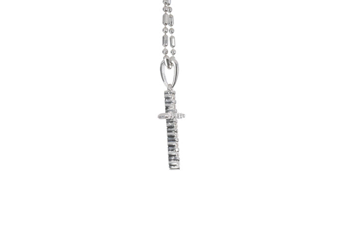 Small Floating Diamond Cross Pendant