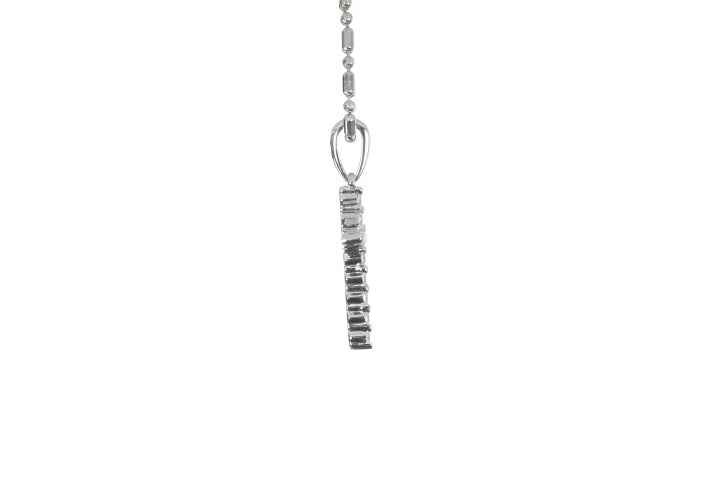 Small Floating Diamond Cross Pendant
