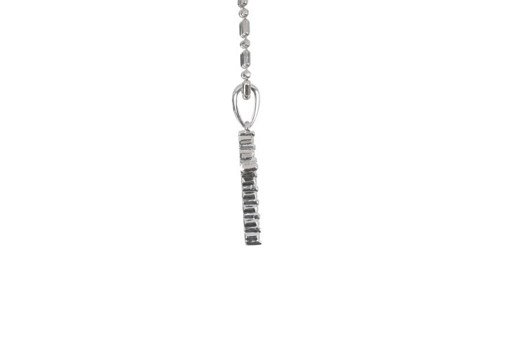Small Floating Diamond Cross Pendant
