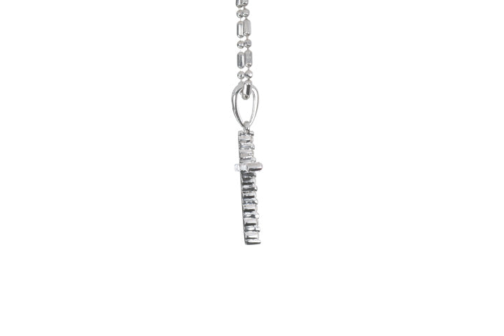 Small Floating Diamond Cross Pendant