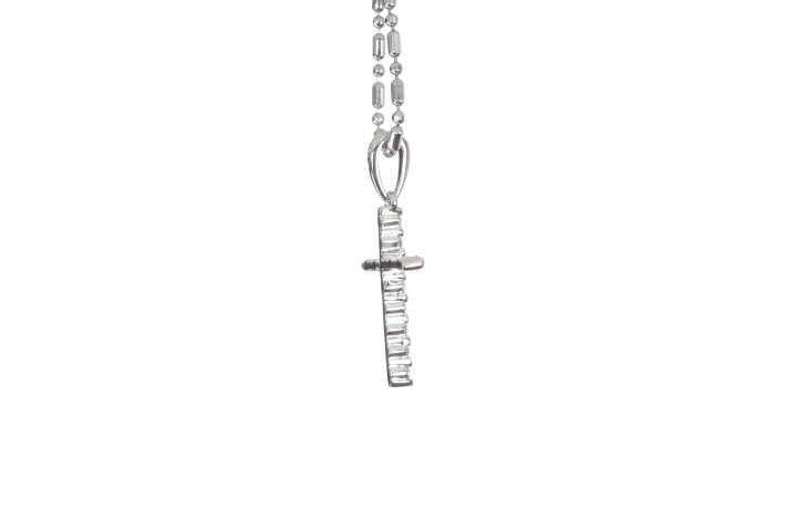 Small Floating Diamond Cross Pendant