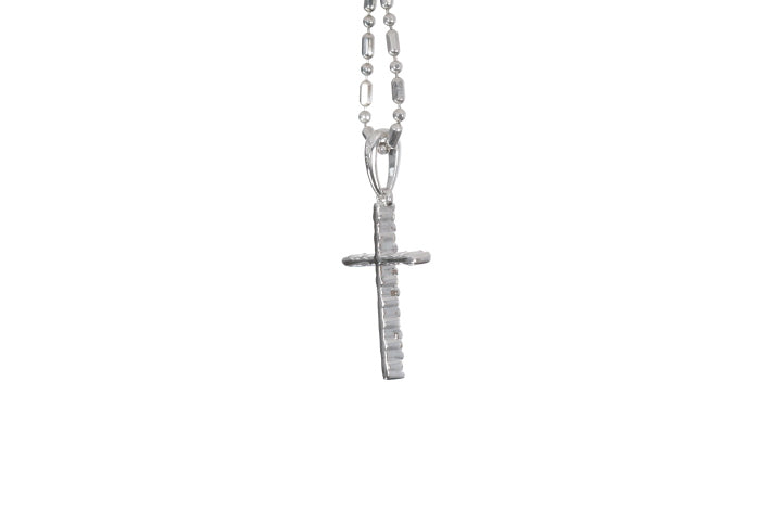 Small Floating Diamond Cross Pendant
