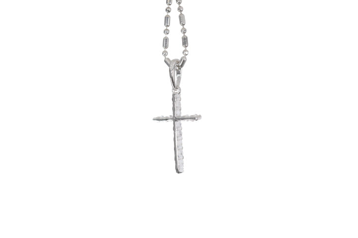 Small Floating Diamond Cross Pendant