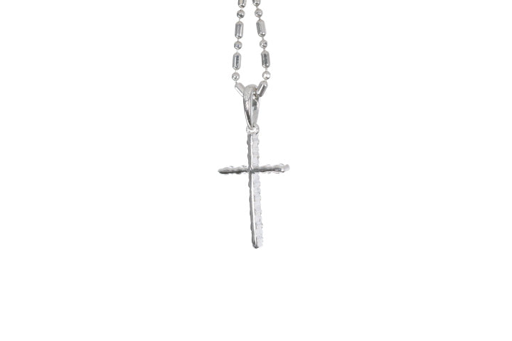 Small Floating Diamond Cross Pendant