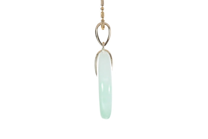Jadeite Bi Pendant set in 18K yellow gold
