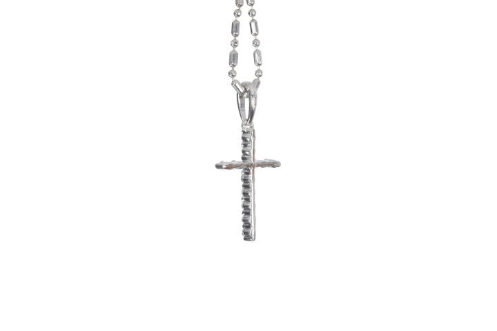 Small Floating Diamond Cross Pendant