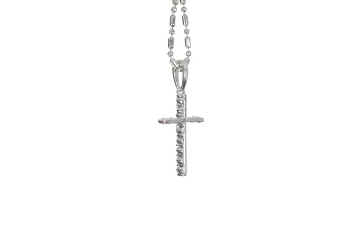 Small Floating Diamond Cross Pendant