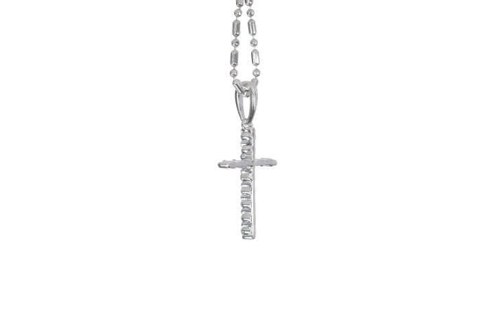 Small Floating Diamond Cross Pendant