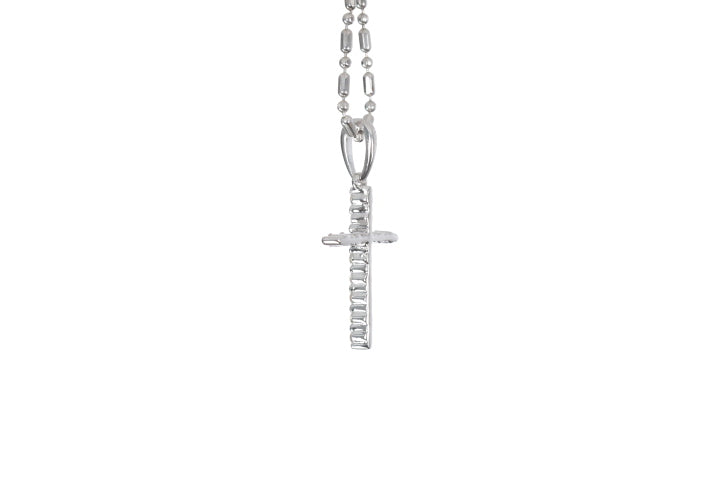 Small Floating Diamond Cross Pendant